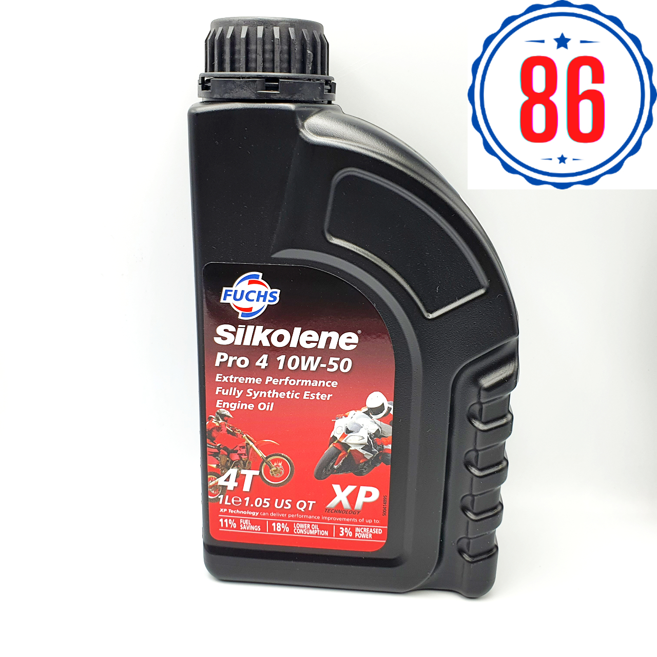 Nhớt Fuchs Silkolene Pro 4 10w50 1Lcho xe số côn tay, PKL chạy tour, đường dài- Sản xuất tại Anh