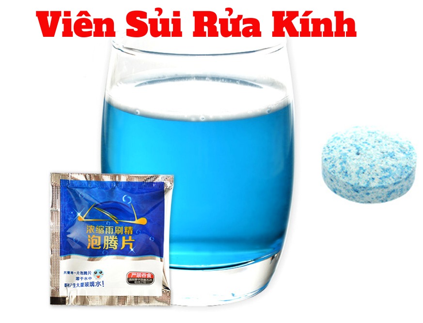 Viên Sủi Rửa Kính Ô Tô Rửa Kính Xe Hơi 1 Viên Pha 4 Lít Nước
