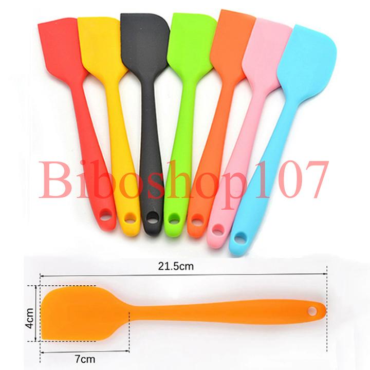 Cây vét bột spatula silicon đúc 21cm (phới silicon)