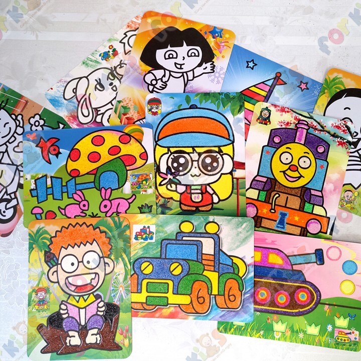 SET 10 TẤM TRANH CÁT KHỔ A5, A6