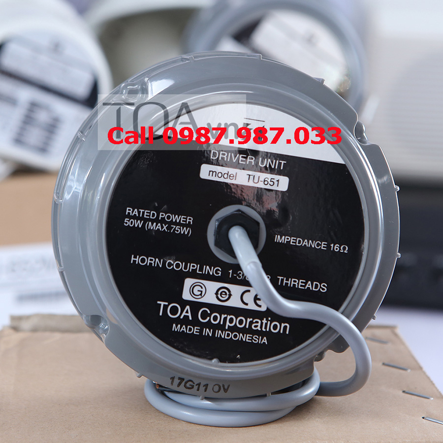 Củ loa không có biến áp TOA TU-651 Made in indonesia  - HÀNG CHÍNH HÃNG