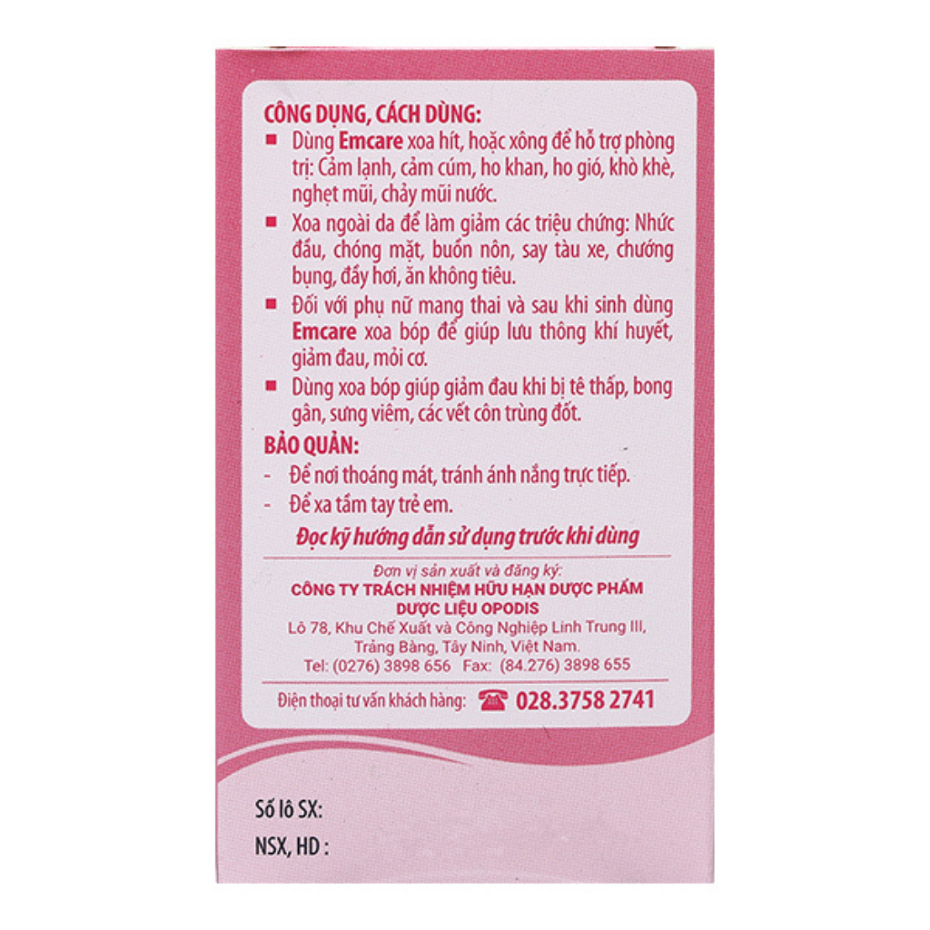 Dầu khuynh diệp cho bé EMCARE 25ml (dầu tràm)