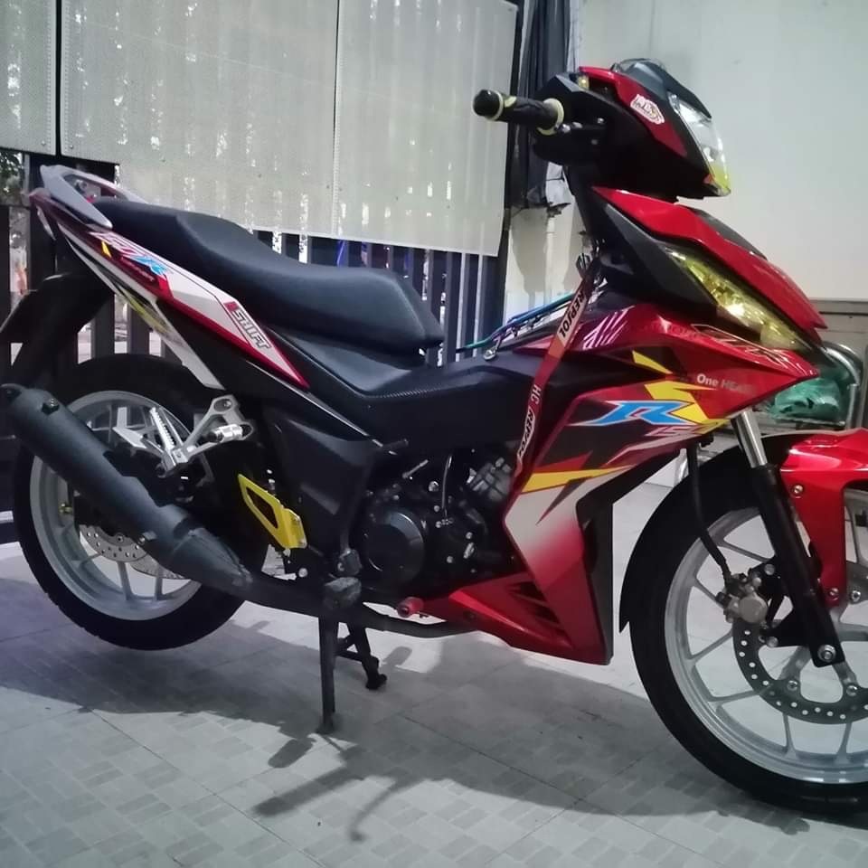 Tem rời xe honda winner chữ R dán xe đỏ trang trí