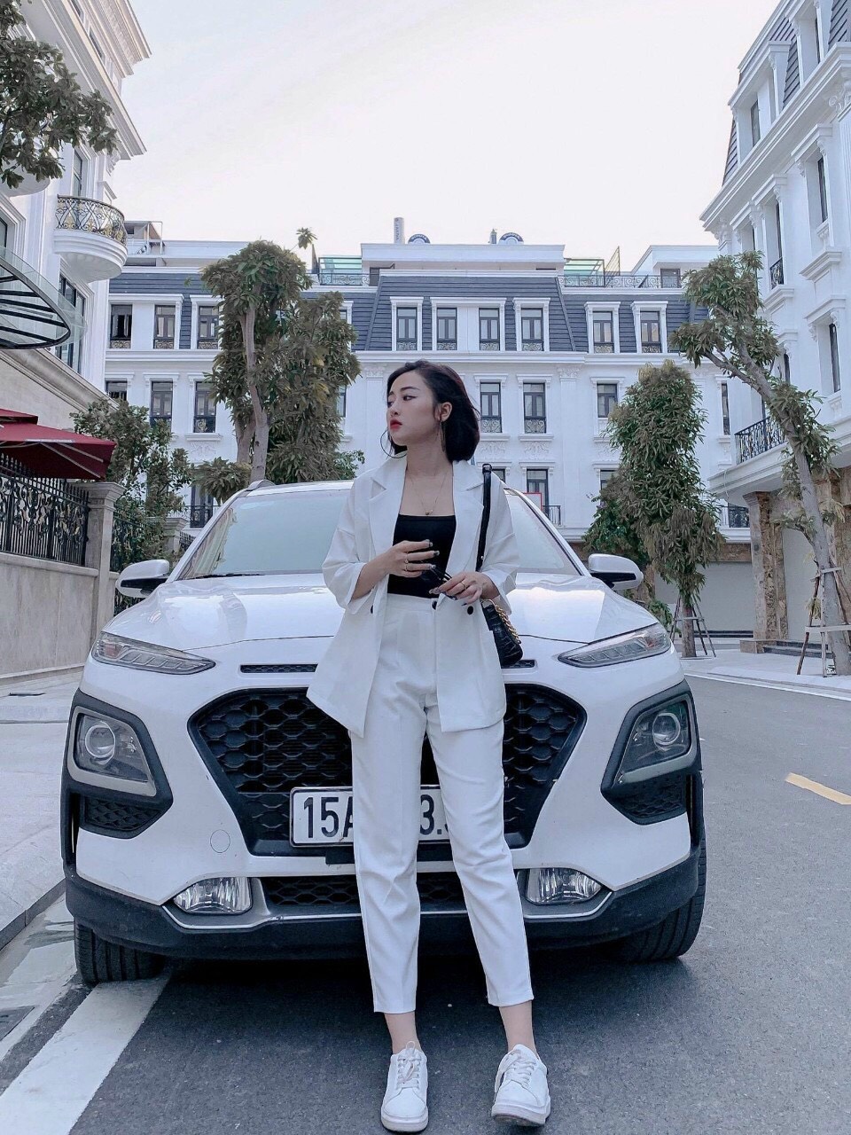 [HCM]SÉT VEST NỮ - SÉT VEST 3 MÓN TAY LỠ ĐEN TRẮNG