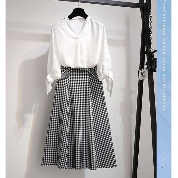 [HCM]Đầm xòe - Chân váy nữ caro dễ thương xinh xắn [váy thiết kế]