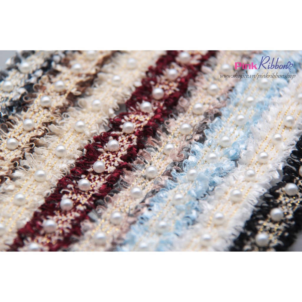 Ruy Băng Dạ Tweed Gắn Trai 2.2cm