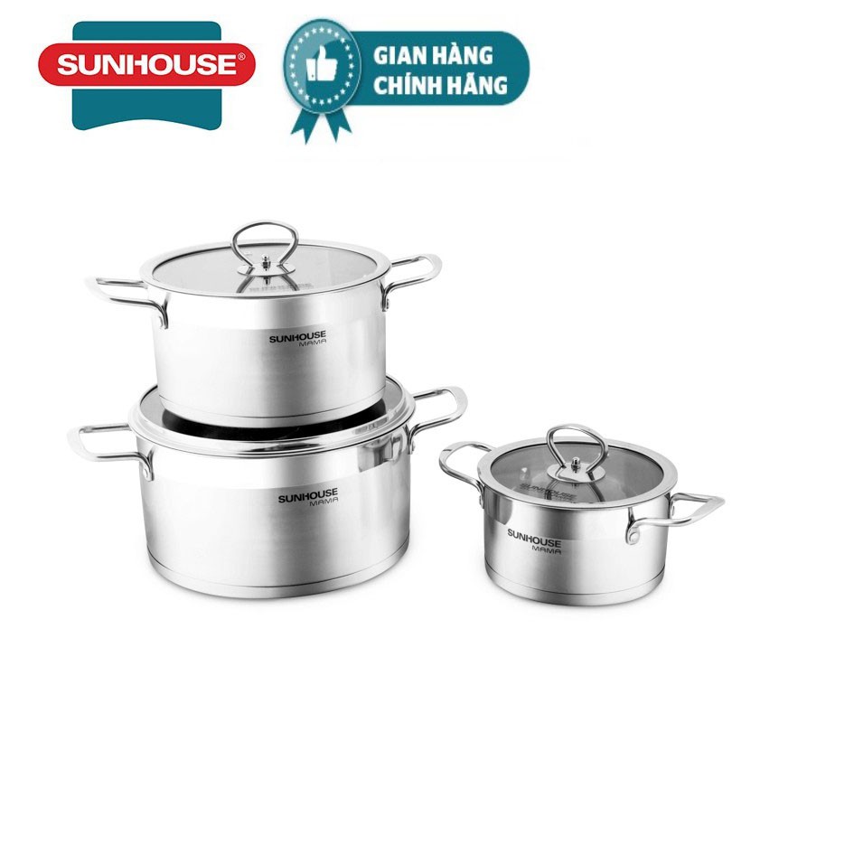 Bộ nồi inox 5 đáy SUNHOUSE MAMA SH784