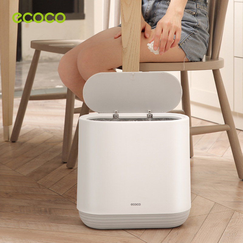 Thùng rác để đất 10L hàng cao cấp Ecoco E1906