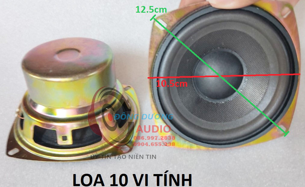 Củ loa bass 10 vi tính - giá 1 chiếc - loa 10cm vành 12.5cm - củ loa vi tay vi tính