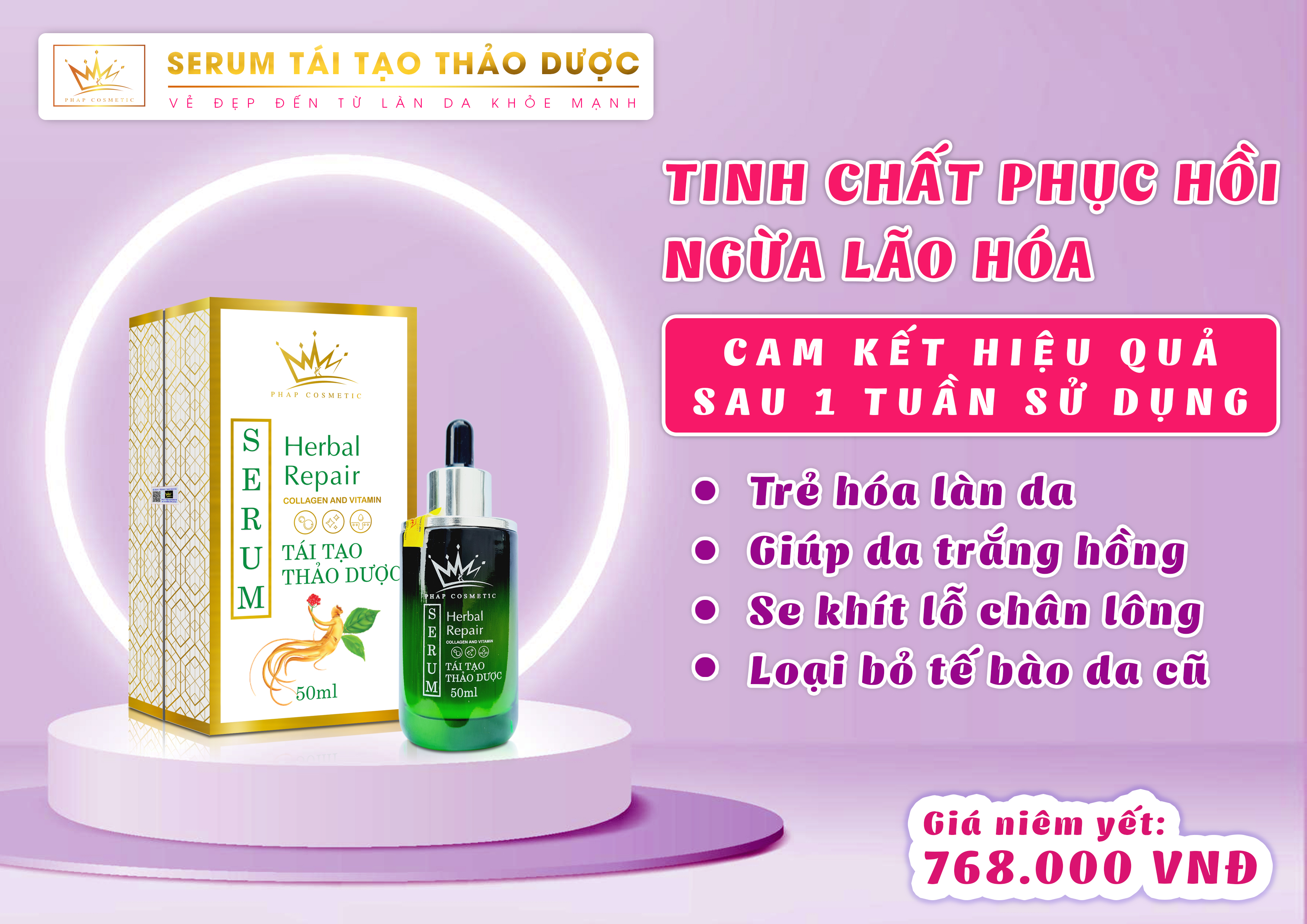 SERUM PHÁP TÁI TẠO THẢO DƯỢC