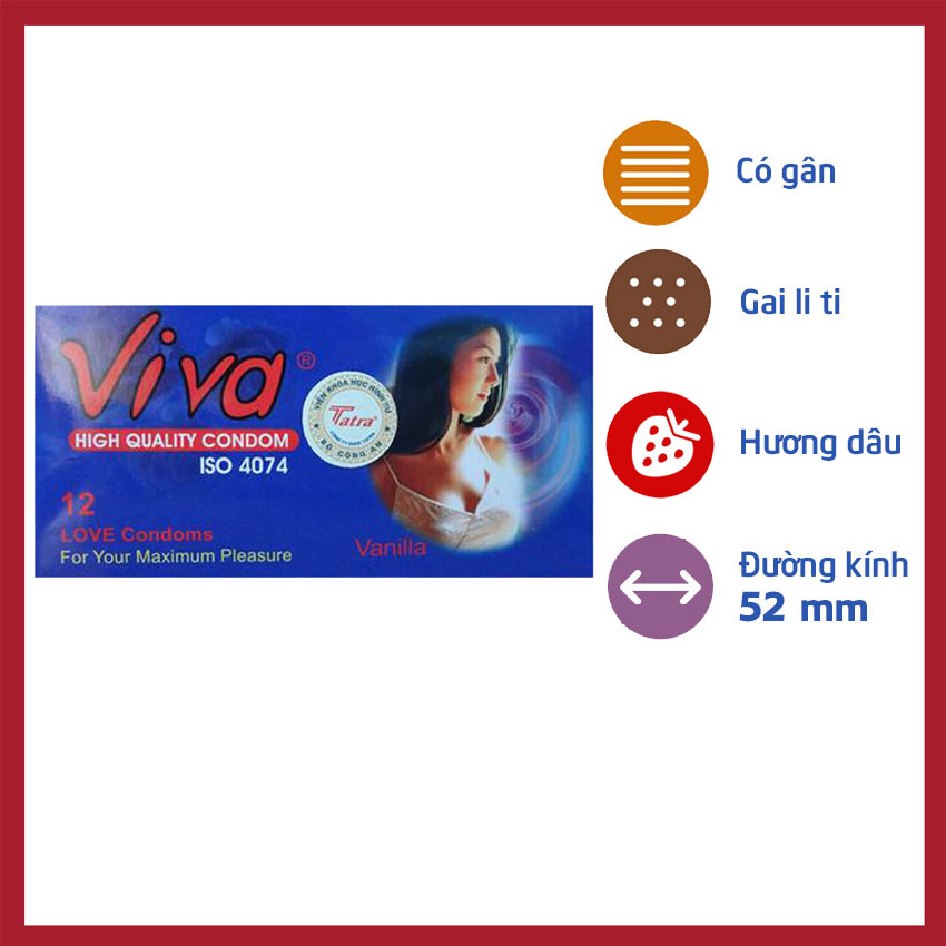 [HCM]Bao cao su Viva Hương Dâu