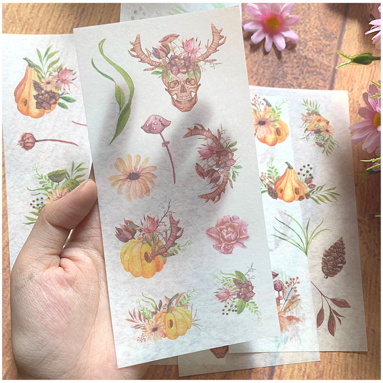 [HCM]Bộ 6 Tấm Sticker Hoa Dại