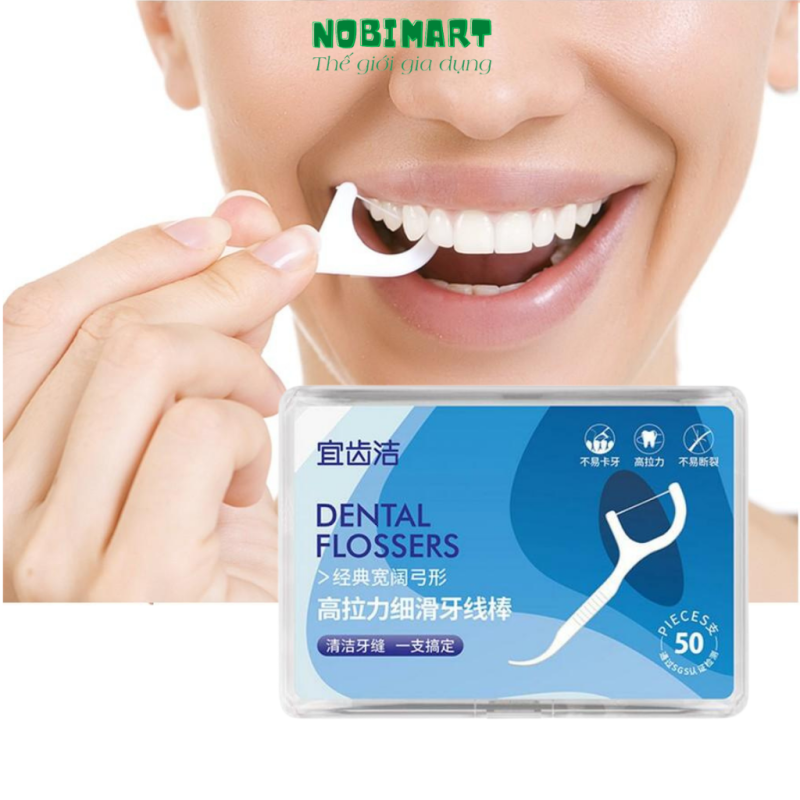 Tăm chỉ nha khoa Dental Floss tăm nhựa xỉa răng loại tốt Nhật Bản - shop Nobimart