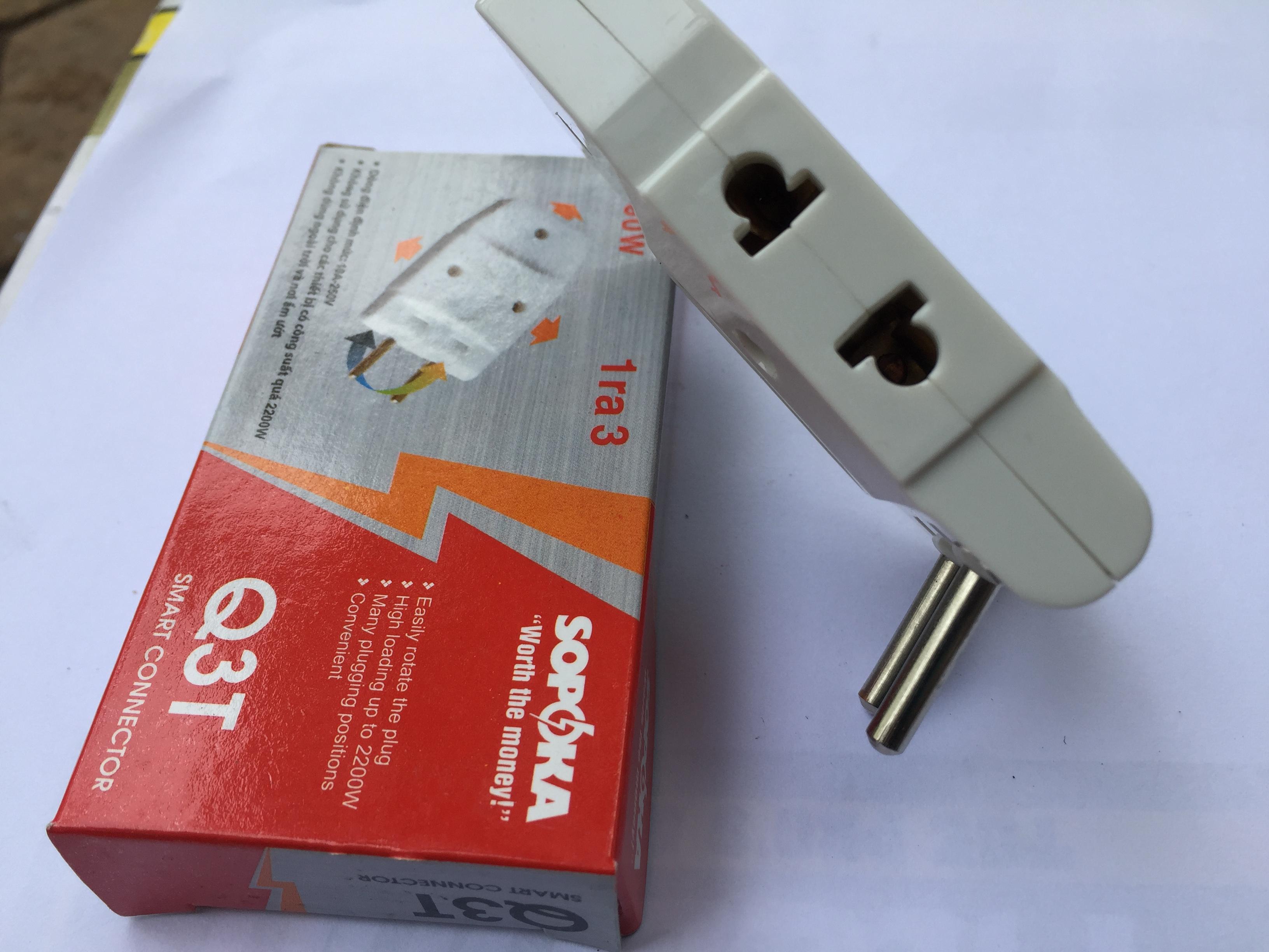 Phích cắm điện chia 3 thông minh Sopoka