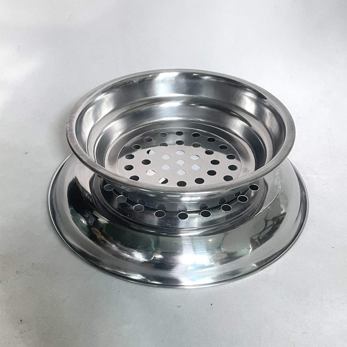Xửng Hấp Inox 20cm/24cm Có Chân Dùng Cho Hấp Cá Và Rau Củ