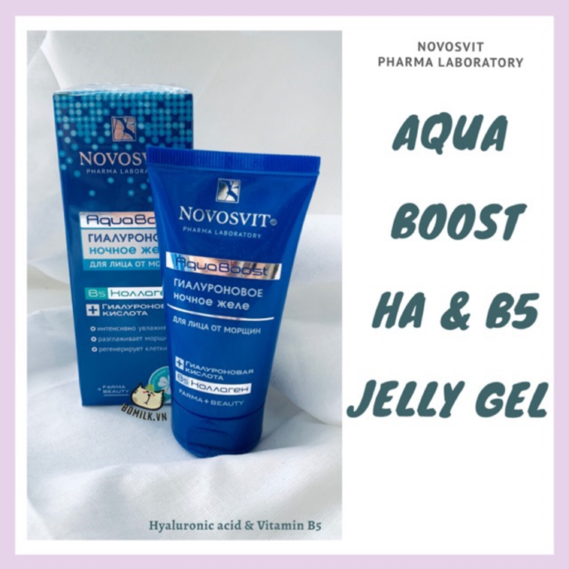 [HCM]Gel thạch cấp nước Novosvit HA + B5 Aqua Boost - Pharma Laboratory 50ml