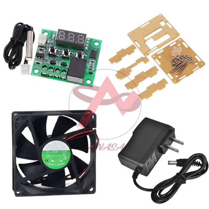 Combo 4 Món Mạch Nhiệt Độ Làm Máy Ấp Trứng W1209 12VDC