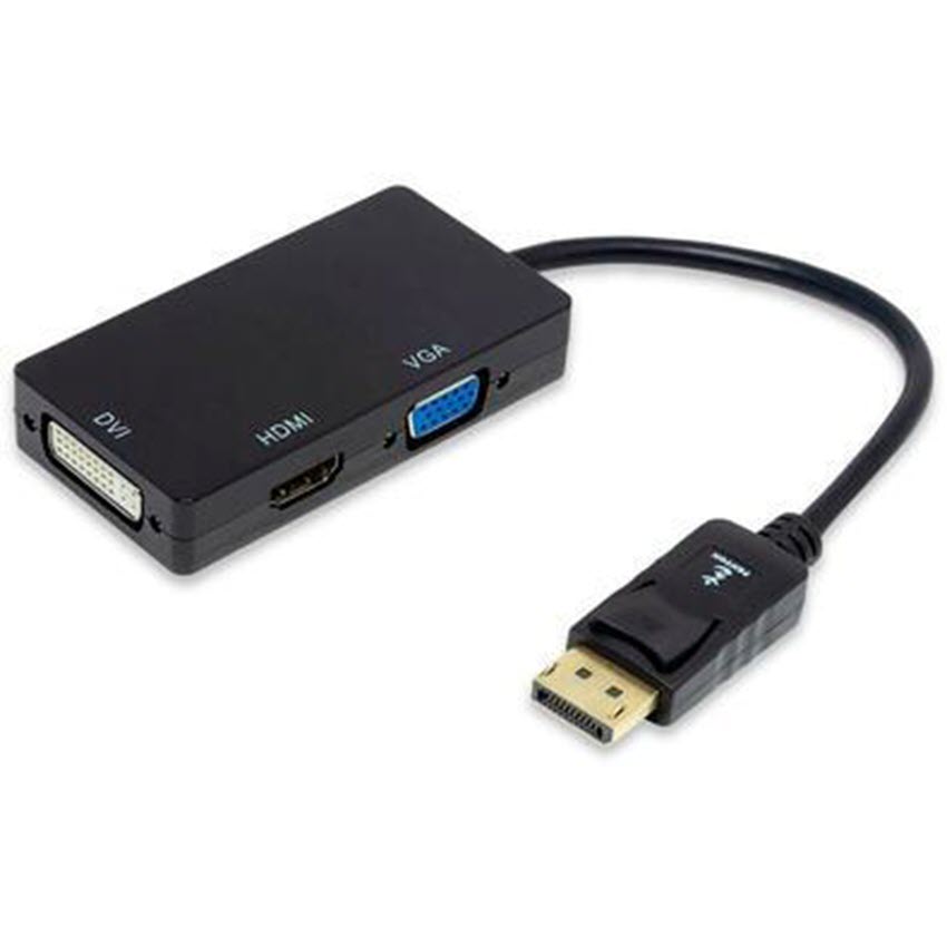 DisplayPort to HDMI+VGA+DVI Combo Converter
