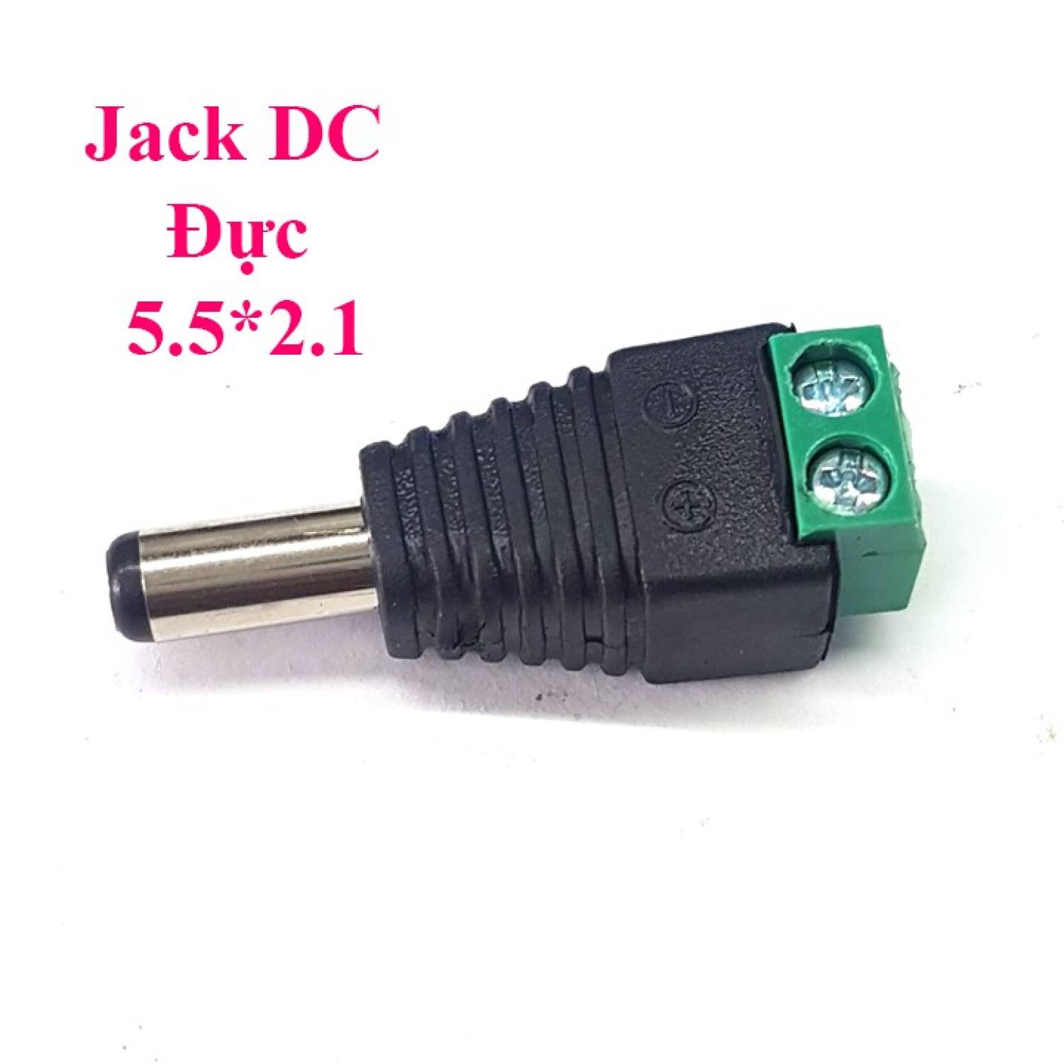 Jack nối nguồn DC đực 5.5x2.1 Domino
