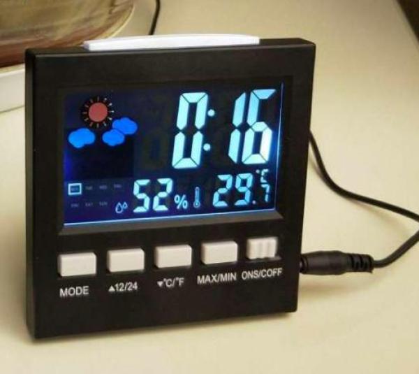 [Tặng 2 PIN - Tặng dây cáp sạc] Đồng hồ để bàn ĐIỀU KHIỂN BẰNG GIỌNG NÓI - báo thức, kiêm thời tiết, nhiệt độ, độ ẩm -đồng hồ led - DH501