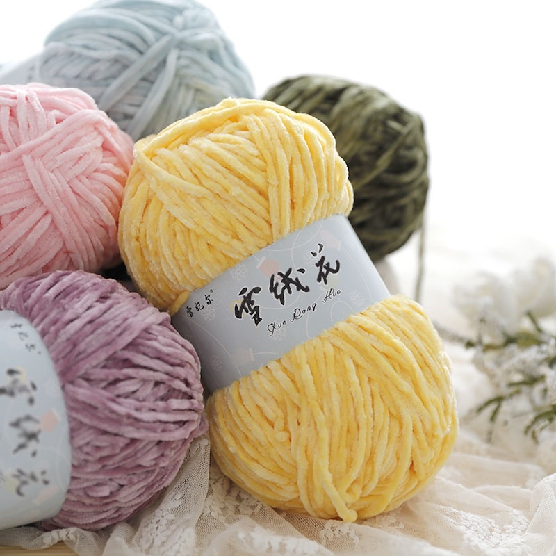 Len nhung chenille 3mm ( loại 1)- Len nhung mềm