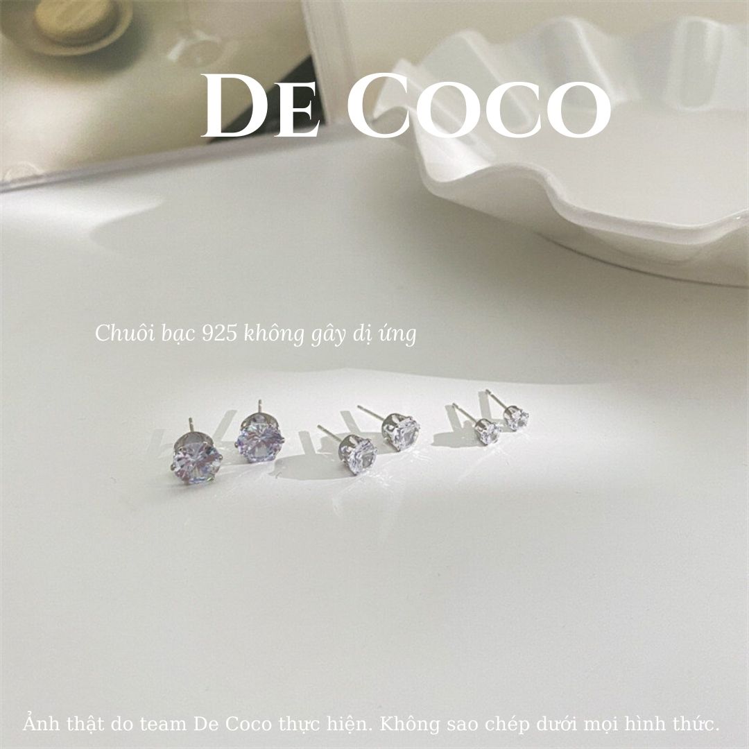 Khuyên tai bông tai Harley đính đá De Coco