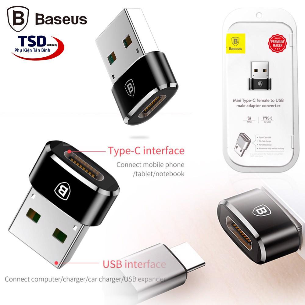 Đầu Chuyển USB Sang Type-C Tốc Độ Cao Baseus ( Max 5A )