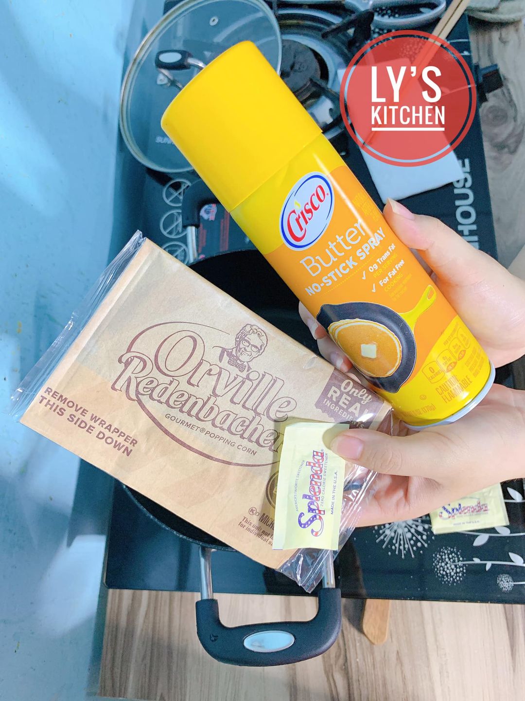 Dầu ăn kiêng dạng xịt Crisco Butter( vị bơ, ăn kiêng ,keto ,eat clean , gymer)