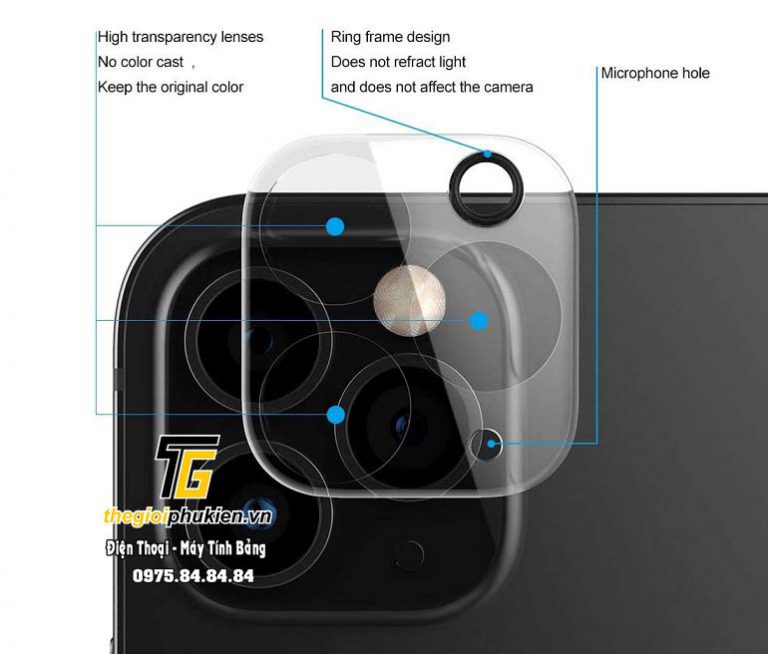 Kính cường lực bảo vệ Camera iPhone 12 Pro, 12 Pro Max