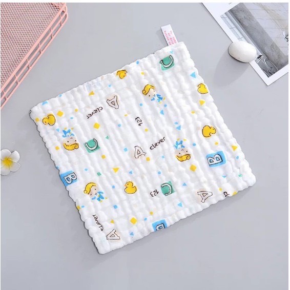 Khăn sữa 6 lớp nhăn xô cho bé. Set 5 cái