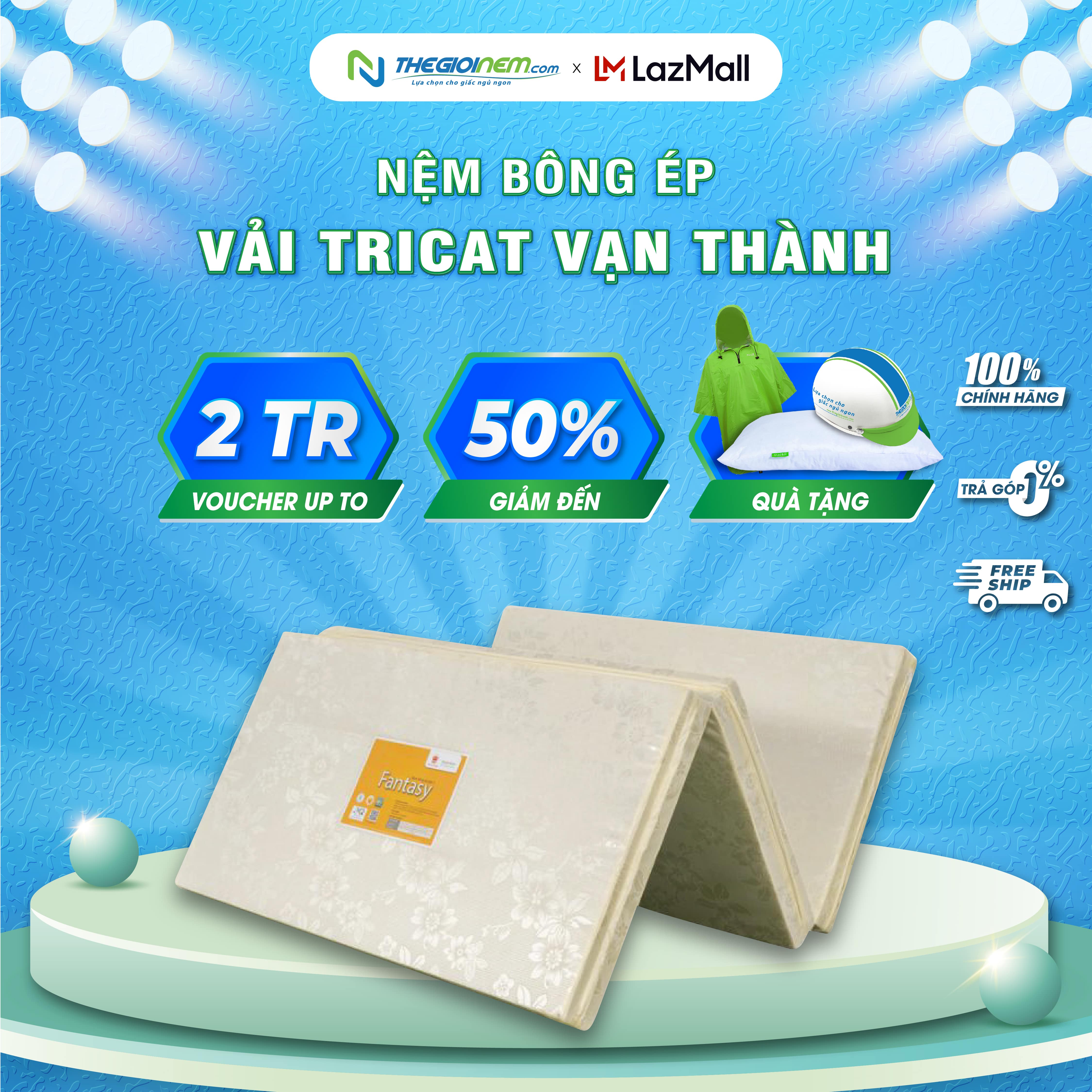 Nệm bông ép Vạn Thành 155 x 195 x 9cm