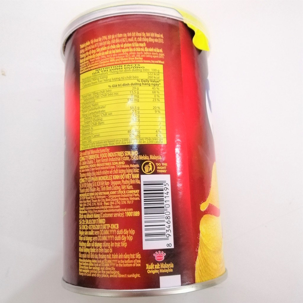 Snack Khoai Tây Slide Vị Thơm Cay (Lon 65g)