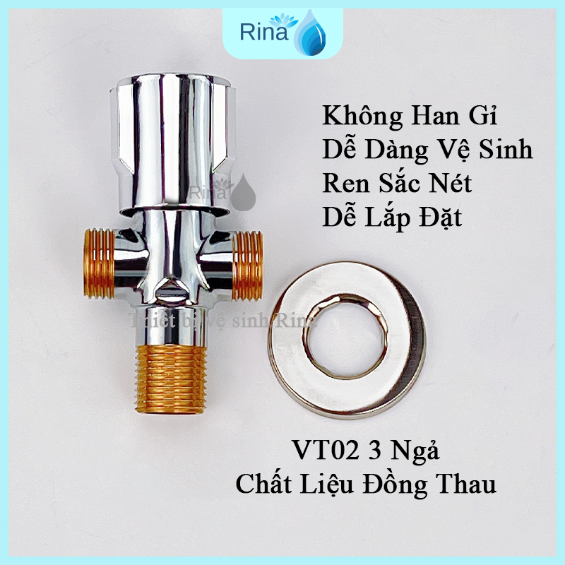 10 năm không hư hỏng, van tê khống chế nước, tăng giảm áp lực nước,van chia nước inox 304 2 ngả 3 ngã inox 304 vt03, vt02 hàng thau
