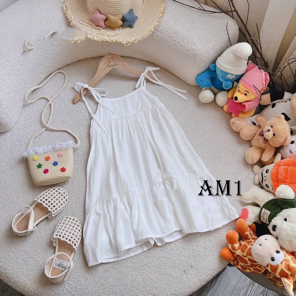 Váy maxi dây điều chỉnh bé gái - váy maxi đi biển cho bé váy 2 dây đũi siêu mềm sam sam kids
