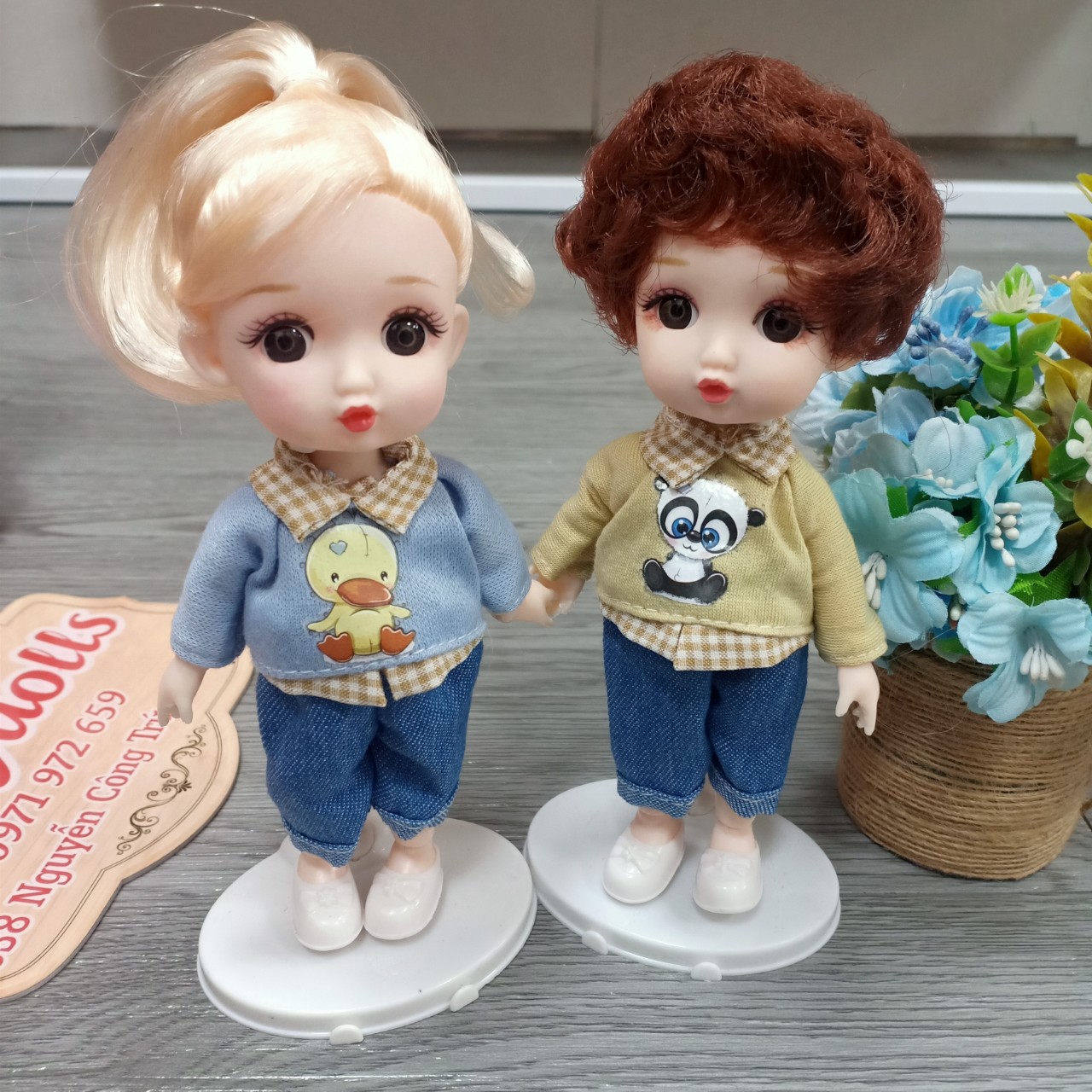 Búp Bê Cặp Đôi Cao 16cm Mặc Đồ Dễ Thương SỐ LƯỢNG ÍT