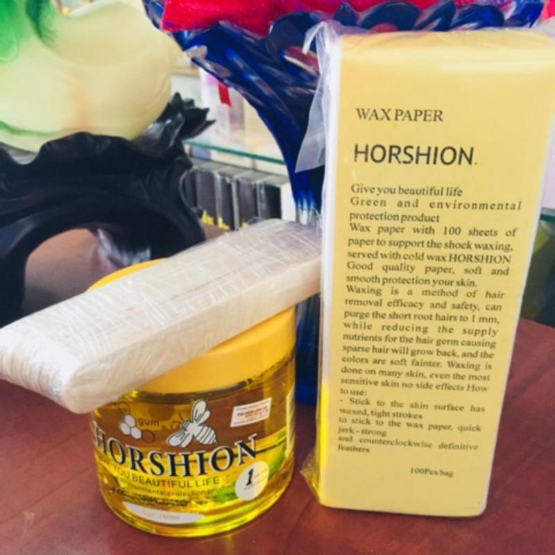 Wax lông Horshion wax lạnh wax lông chân wax nách- Tặng kèm 100 tờ giấy wax