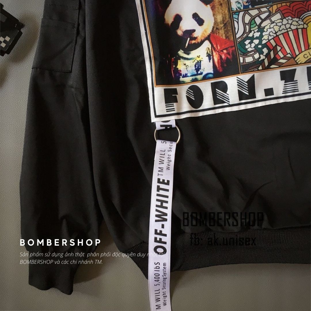 [HCM][Video + ảnh thật 100%] Áo khoác Bomber Design Panda (Unisex dòng hàng thiết kế)