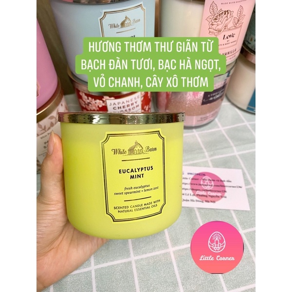 Nến thơm 3 bấc BATH AND BODY WORKS 411g - WHITE BARN