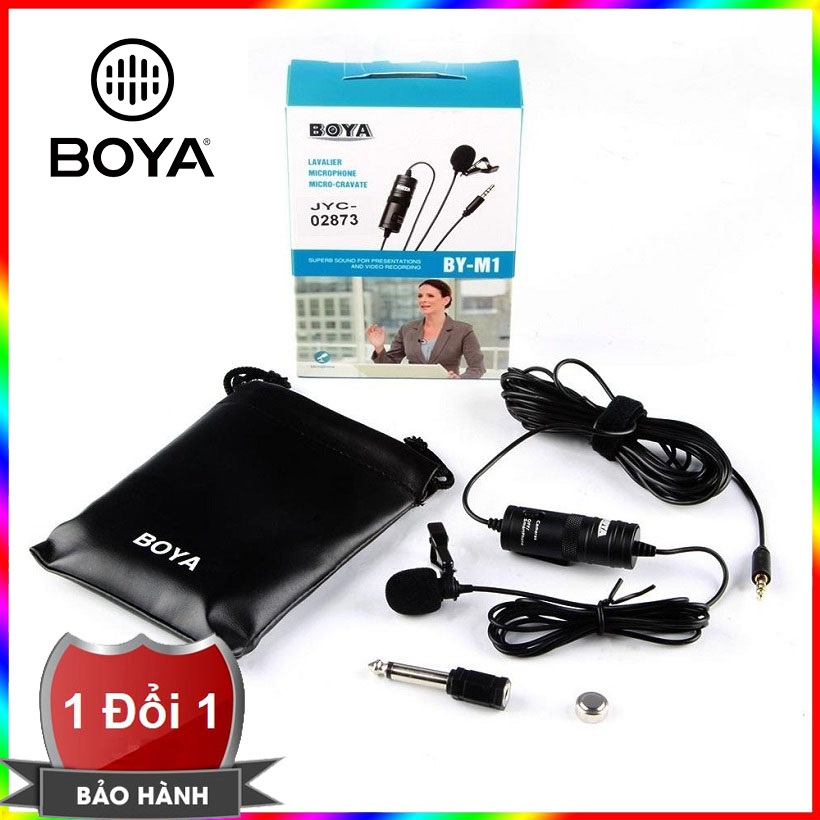 Micro gài áo mini Boya M1 (Màu đen)
