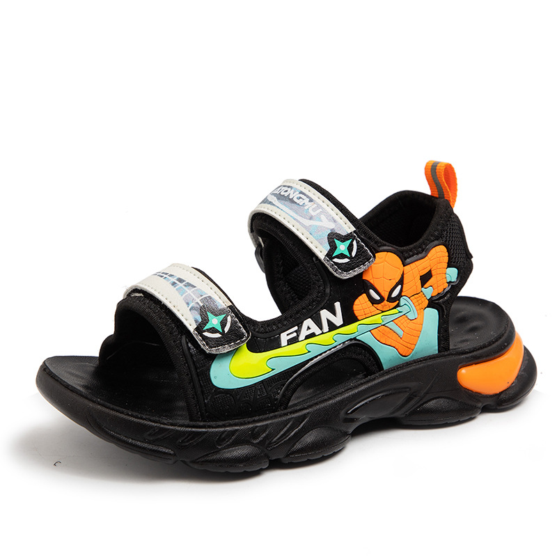 New Korean version of the polyurethane little boy fly woven mesh beach sandals