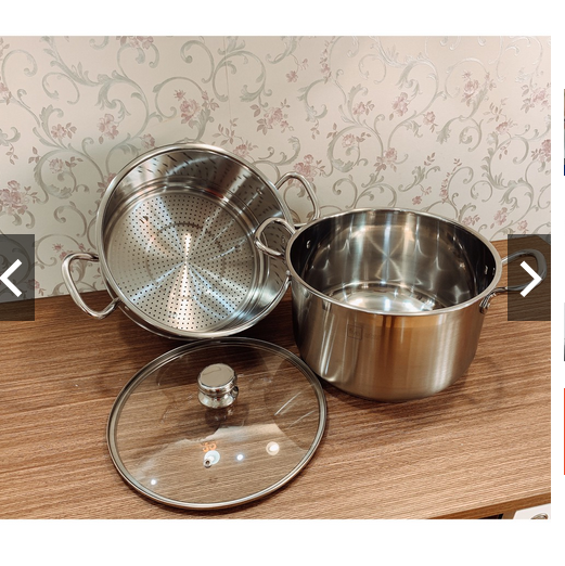 Bộ nồi xửng hấp 3 đáy inox 430 fivestar 26cm