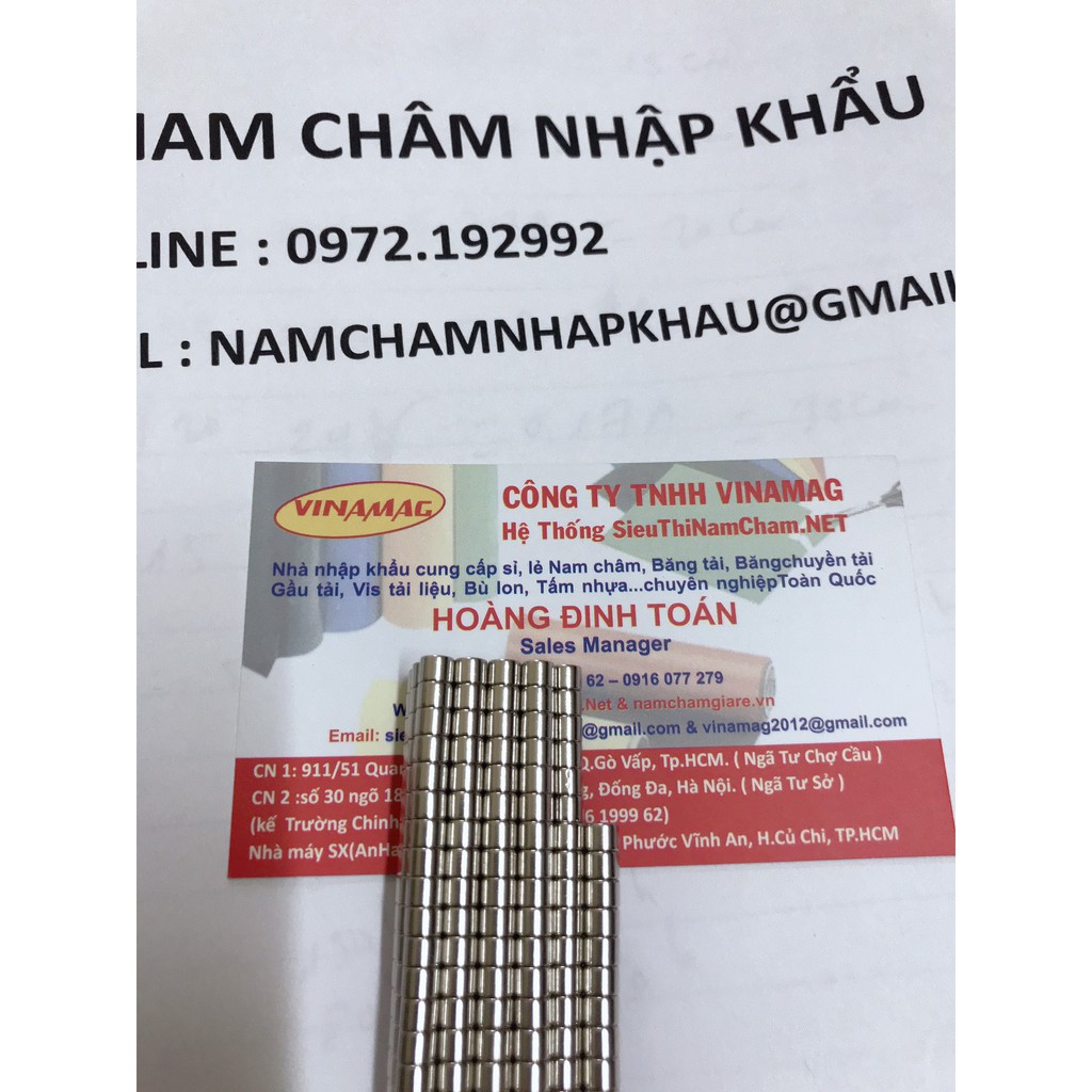 Nam châm viên 3x3mm sét 100 viên