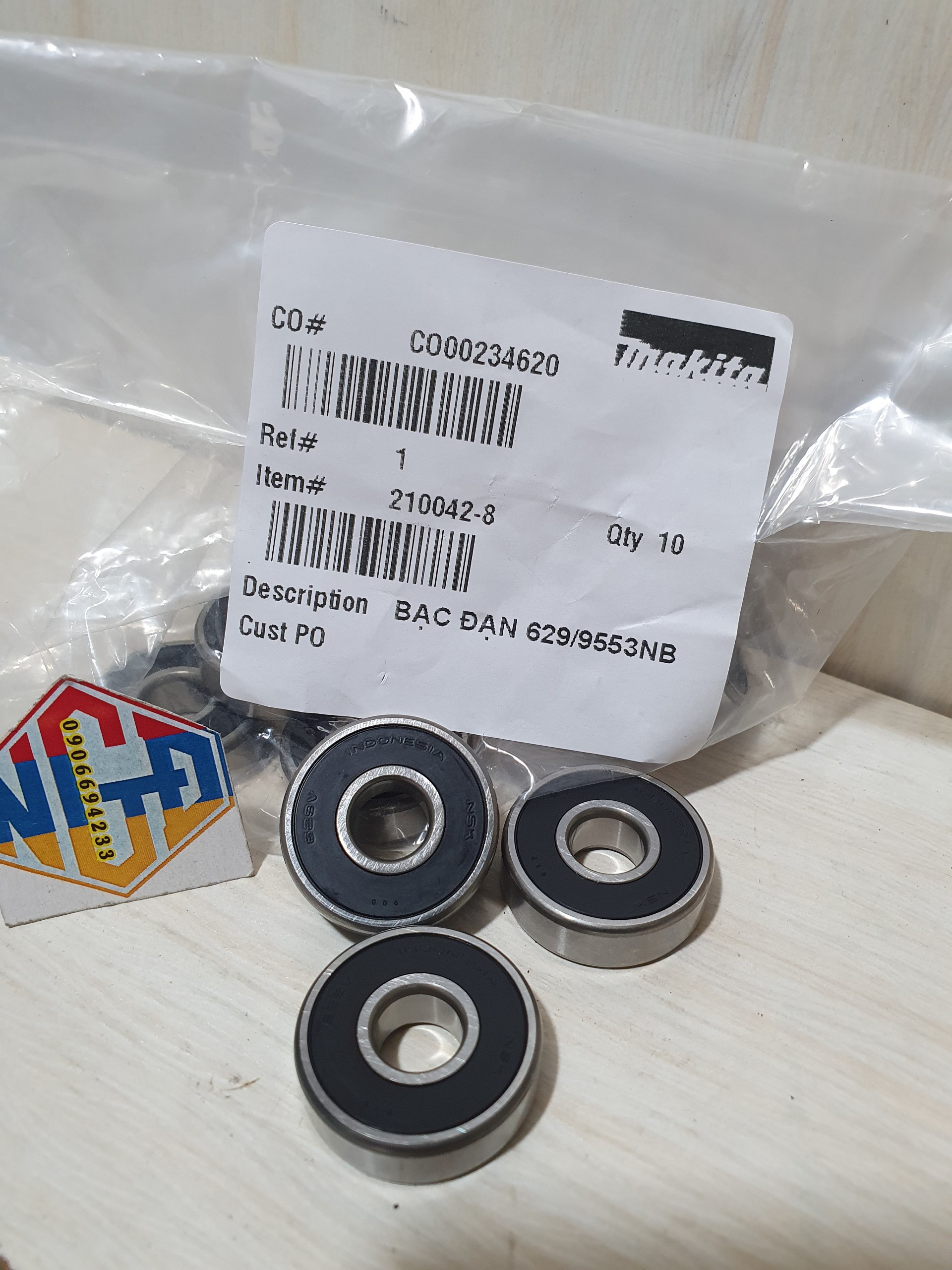 Bạc đạn /vòng bi 629 nsk makita 210042-8