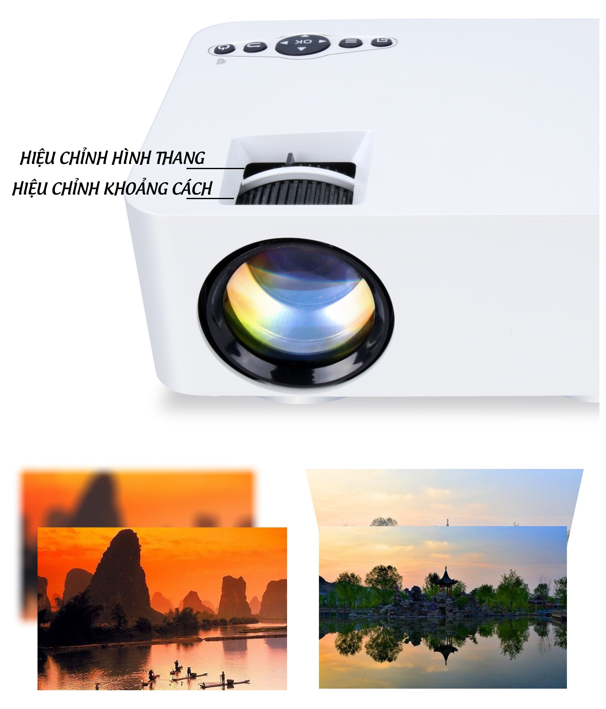 Máy Chiếu Cho Điện Thoại, Máy Chiếu Project Mini, Máy Chiếu Mini, Máy Chiếu Không Cần Màn Chất Lượng Cao, Máy Chiếu KooGold Kết Nối Wifi, Âm Thanh Chân Thực, Hình Ảnh Sắc Nét, Độ Phân Giải Cao, Ảnh To Và Rộng - Bảo Hành 1 Đổi 1