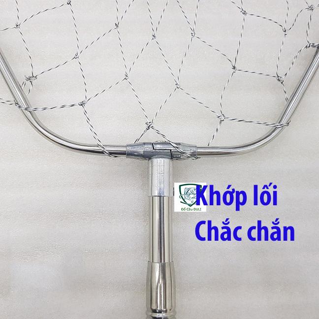 Vợt vớt Cá Inox Vành tam giác đủ size - 1m7, 1m9, 2m1, 2m5,3m0 - vợt cá inox, vợt cá gấp gọn, vợt cá tam giác [Đồ Câu Duli]