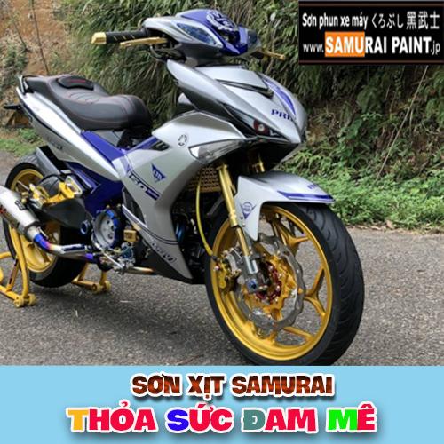 Sơn samurai bạc ánh kim - Combo màu bạc 1701 sơn xịt samurai
