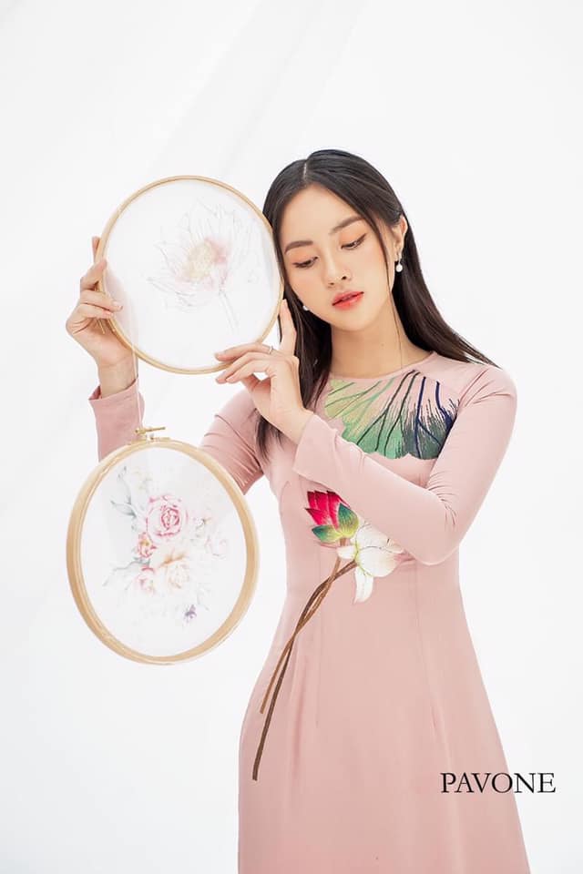áo dài thêu tây thi cao cấp kèm quần