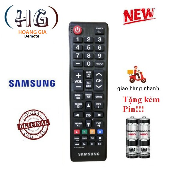 Điều khiển tivi Samsung BN59-01199F- Hàng tốt chính hãng Made in Malaysia Tặng kèm Pin