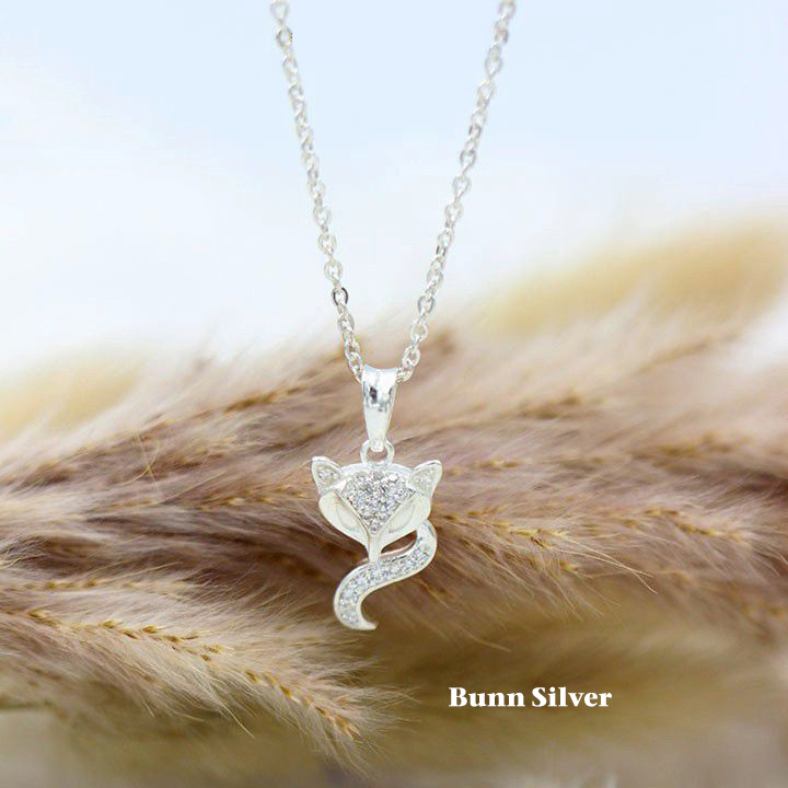 Mặt dây chuyền bạc hình hồ ly (1 mặt không có dây)