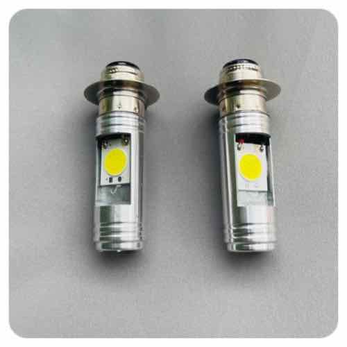 2 Bóng Đèn led  chân m5 cho xe đời cũ sử dụng 2 bóng wave, jupiter, future....